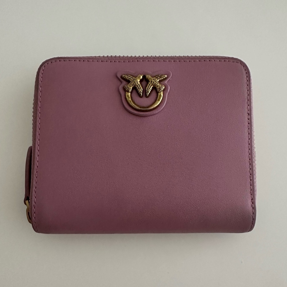 Pinko Lovebirds Wallet with Gold Accent